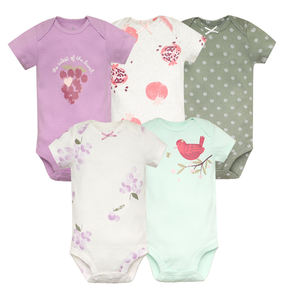Baby Products Essential - 5 buah/lot Bodysuit bayi Fashion pakaian